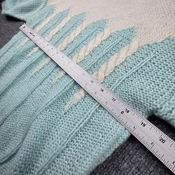 NEW Vintage Meister Sweater Mohair Hand Knit Icicle Cable Womens M Ski Bunny - Picture 8 of 9